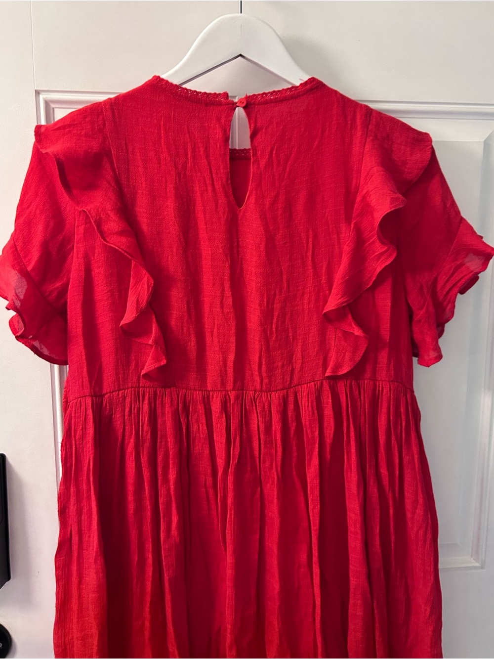 Umgee Red Ruffle Lace Mini Dress - Picture 3 of 3